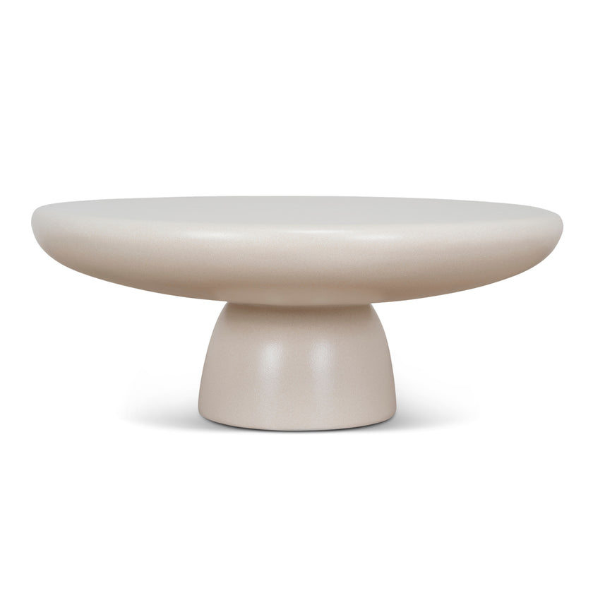 CCF12104-NY 80cm Round Coffee Table - Ivory Beige