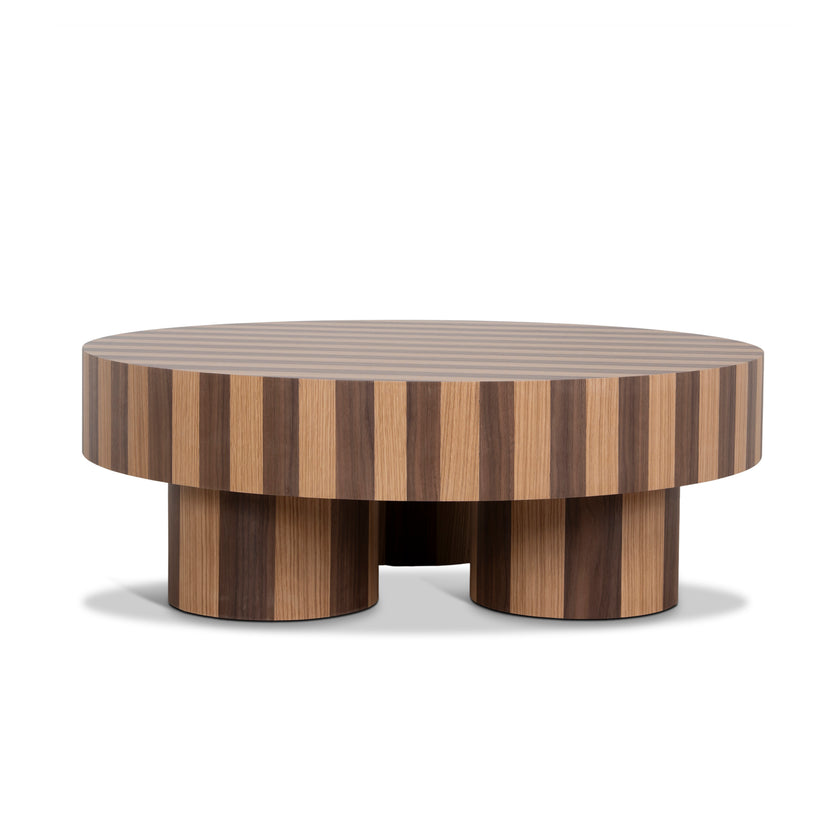 CCF12116-CN 1m Round Coffee Table - Two Tone Natural