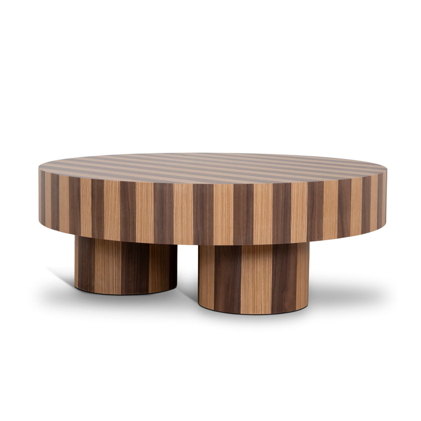 CCF12116-CN 1m Round Coffee Table - Two Tone Natural