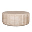 CCF12286-CO 90cm Round Coffee Table  - Light Travertine Look