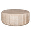 CCF12286-CO 90cm Round Coffee Table  - Light Travertine Look