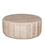 CCF12286-CO 90cm Round Coffee Table  - Light Travertine Look