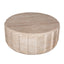CCF12286-CO 90cm Round Coffee Table  - Light Travertine Look