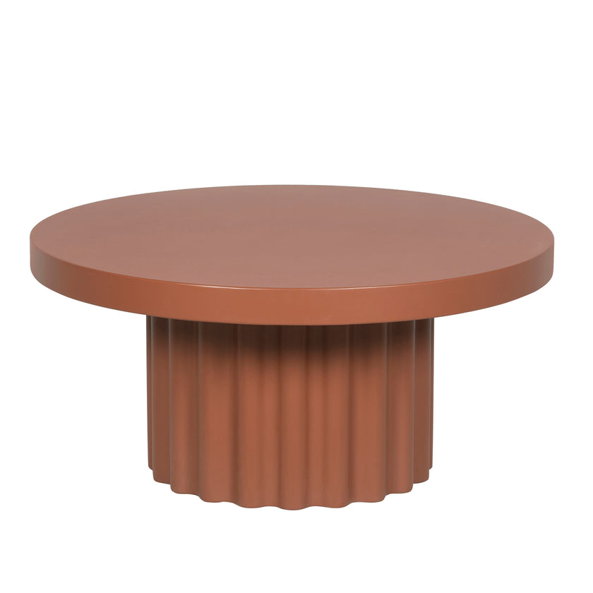 CCF12292-CO 90cm Concrete Coffee Table - Terracotta