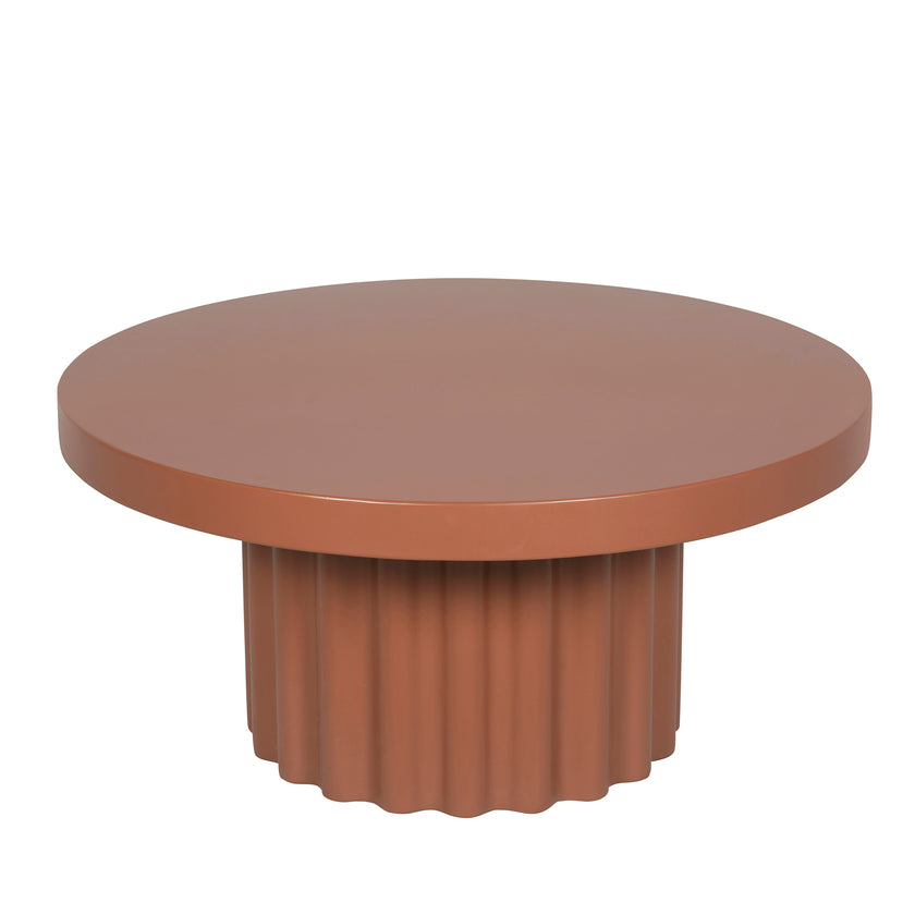 CCF12292-CO 90cm Concrete Coffee Table - Terracotta