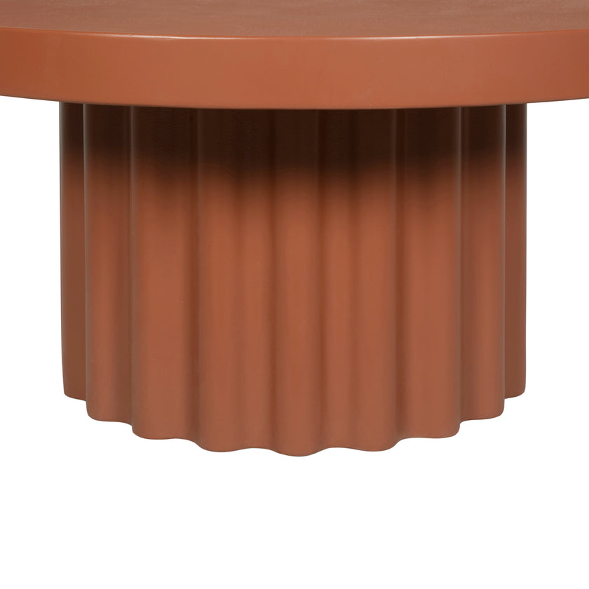 CCF12292-CO 90cm Concrete Coffee Table - Terracotta