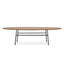 CCF12394-SD 117.5cm Coffee Table - Natural Ash Veneer - Black Legs