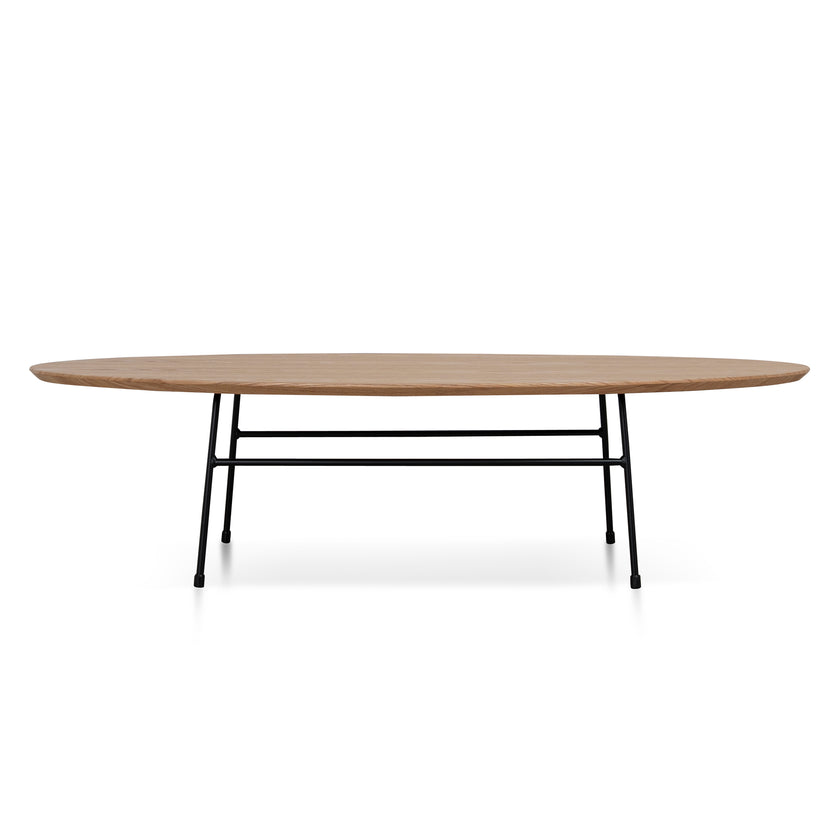 CCF12394-SD 117.5cm Coffee Table - Natural Ash Veneer - Black Legs
