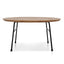 CCF12394-SD 117.5cm Coffee Table - Natural Ash Veneer - Black Legs
