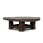 CCF12526-NA 100cm Elm Round Coffee Table - Dark Brown