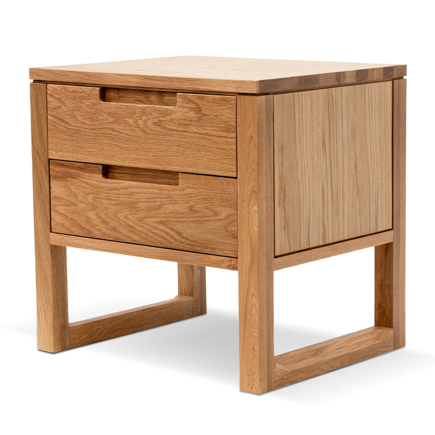 Ex Display - CCF490 2 Drawer Wooden Bedside Table - Natural Oak