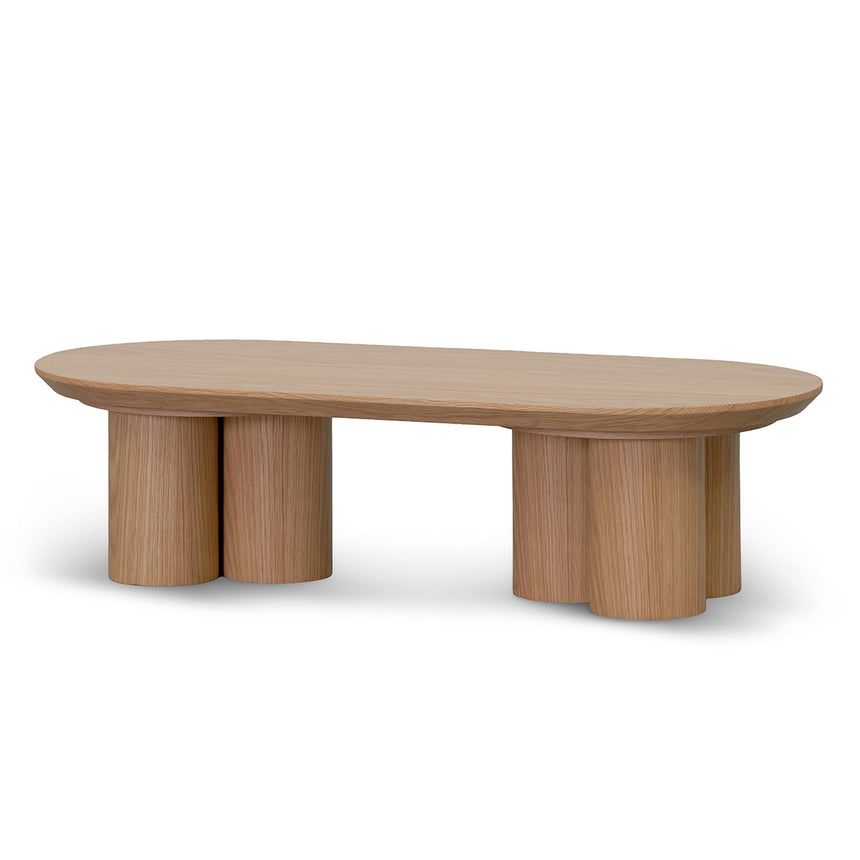 CST10300-CN 60cm Bedside Table - Natural Oak with Marble Top