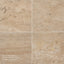 CCF8666-NI Travertine Marble 100cm Round Coffee Table - Light Natural Elm