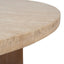 CCF8666-NI Travertine Marble 100cm Round Coffee Table - Light Natural Elm