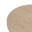 CCF8666-NI Travertine Marble 100cm Round Coffee Table - Light Natural Elm