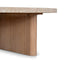 CCF8666-NI Travertine Marble 100cm Round Coffee Table - Light Natural Elm