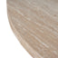 CCF8666-NI Travertine Marble 100cm Round Coffee Table - White Wash
