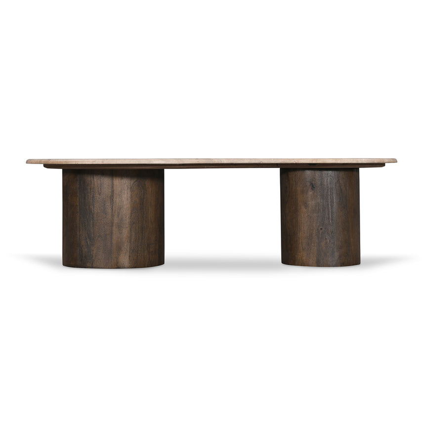 CCF8715-RB 1.2m Travertine Top Coffee Table - Walnut