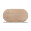 CCF8716-RB 1.2m Travertine Top Oval Coffee Table - Walnut