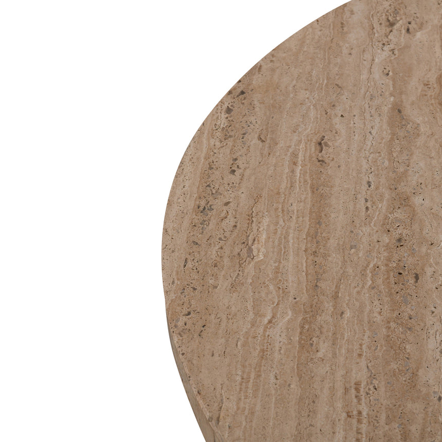 Ex Display - CCF8727-RB 90cm Travertine Top Round Coffee Table