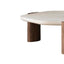 CCF8791-NY 100cm Travertine Coffee Table - Walnut