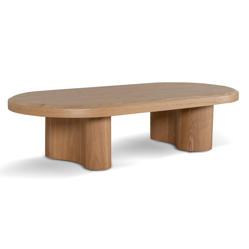 CST10300-CN 60cm Bedside Table - Natural Oak with Marble Top