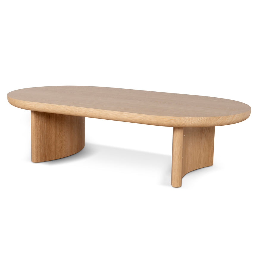CST10300-CN 60cm Bedside Table - Natural Oak with Marble Top