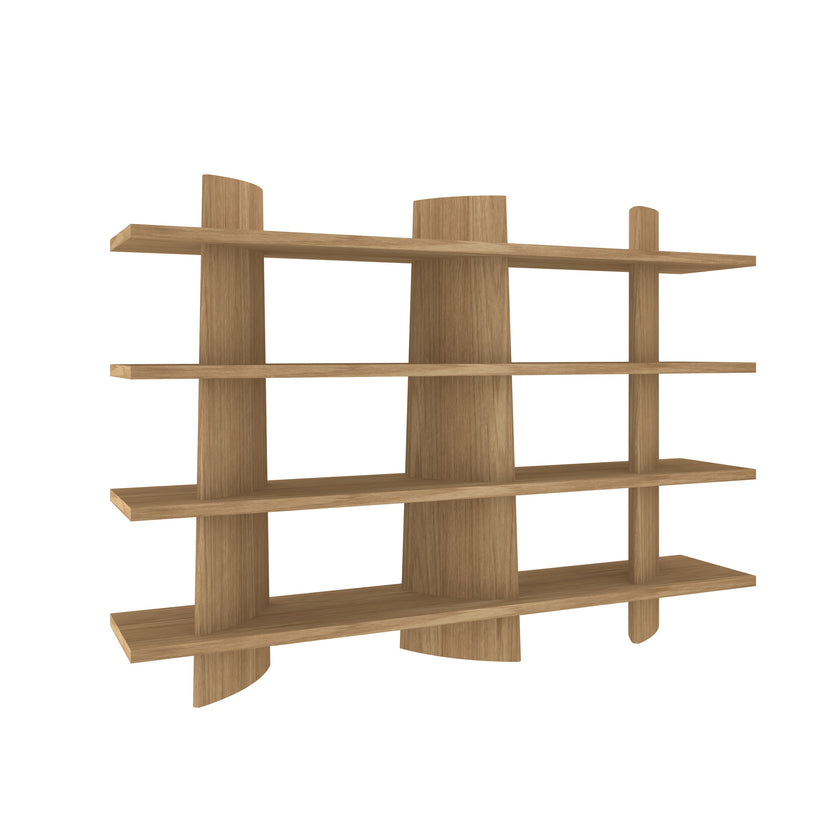 CDT12797-CN 2.4m Bookshelf - Natural Oak
