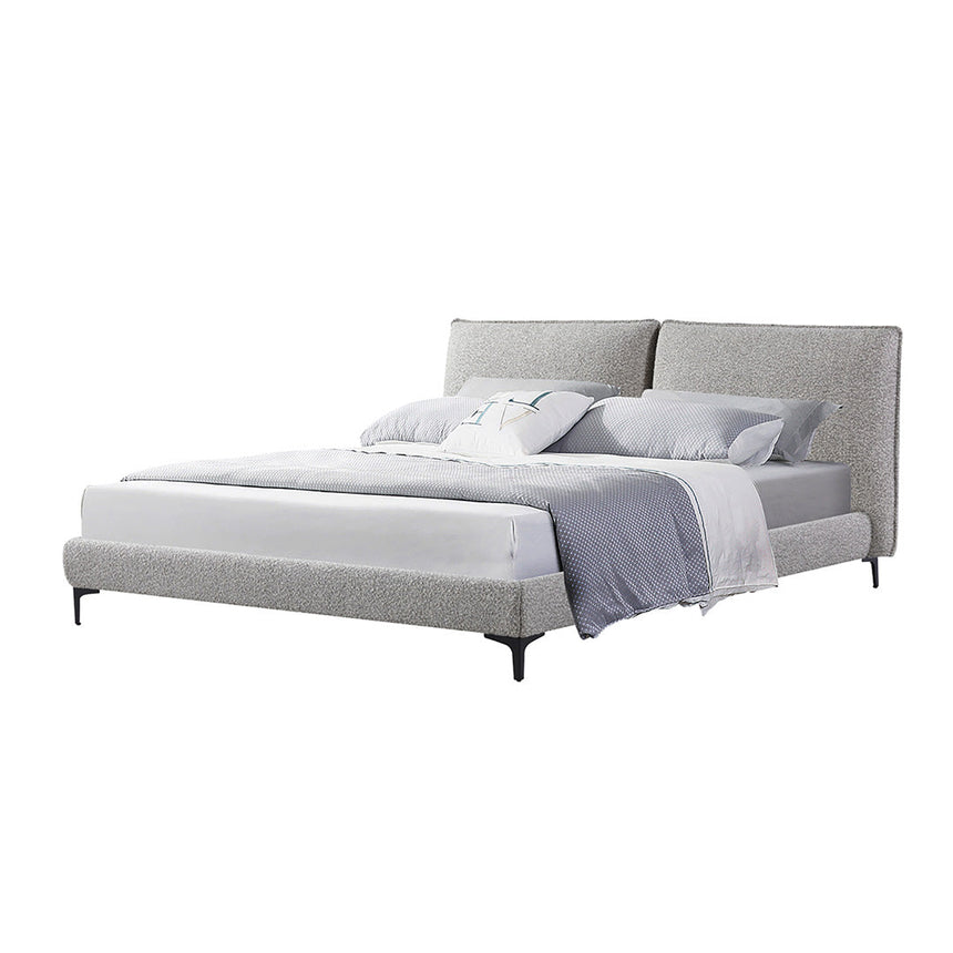CBD8831-YO Fabric Queen Bed Frame - Clay Grey