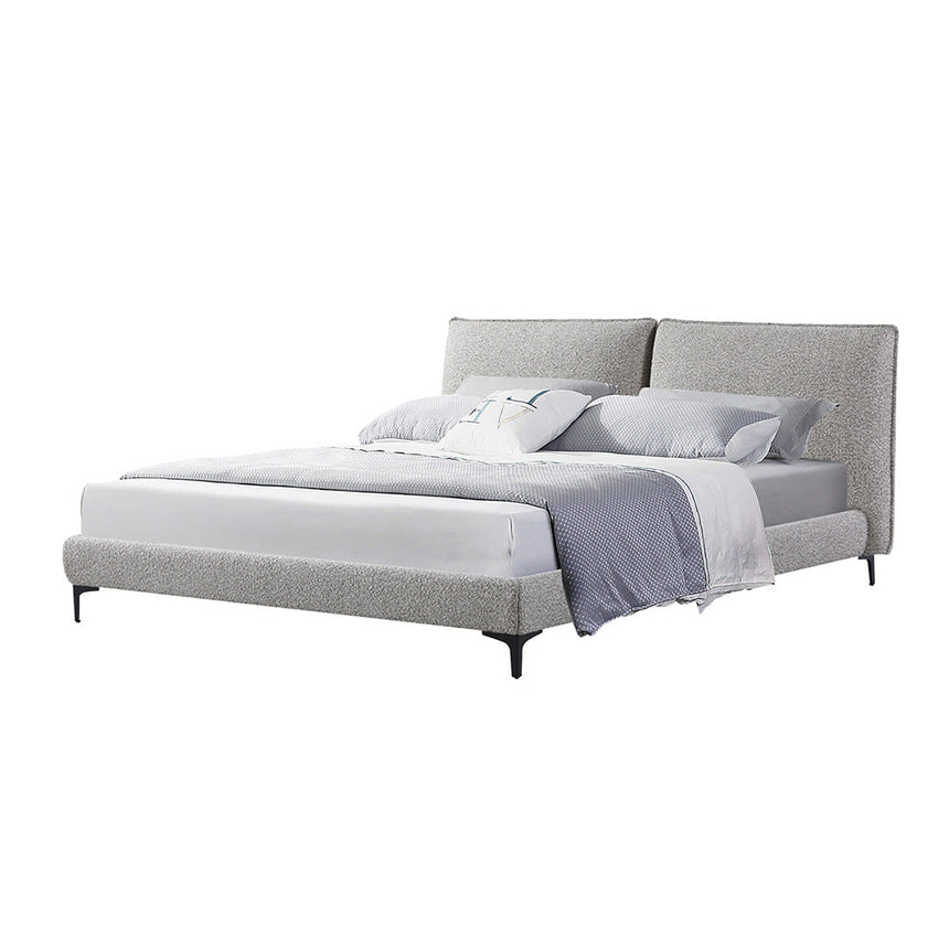 CBD8550-MI Wide Base Queen Bed Frame - Spec Grey with Storage