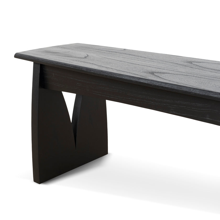 CDB10259-NI 1.4m Elm Dining Bench - Full Black