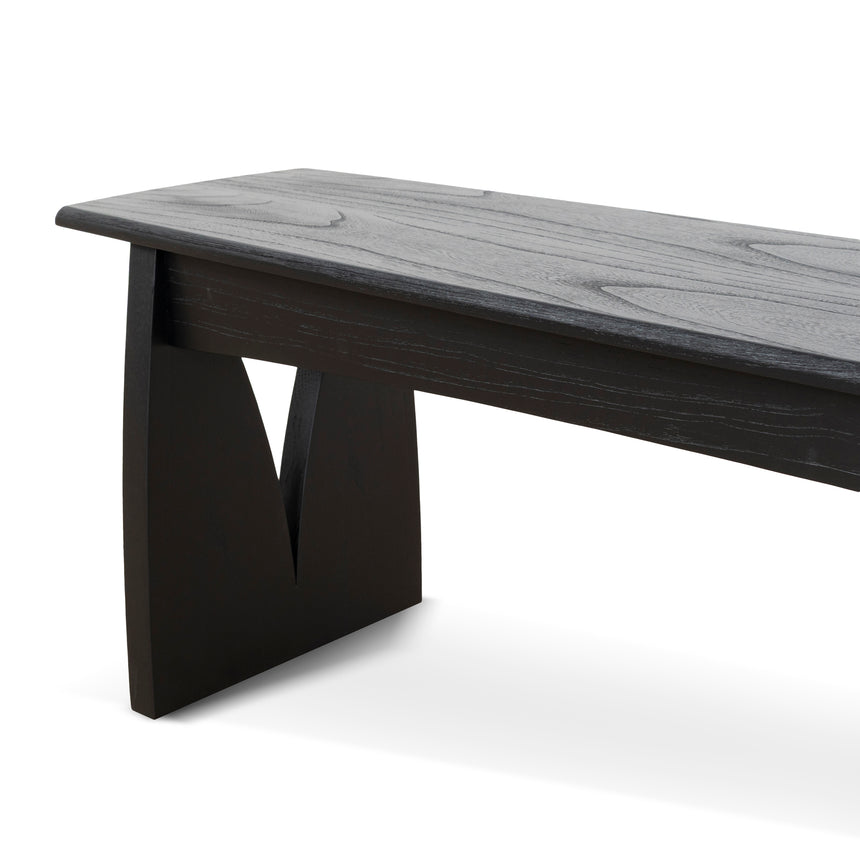 CDB10259-NI 1.4m Elm Dining Bench - Full Black