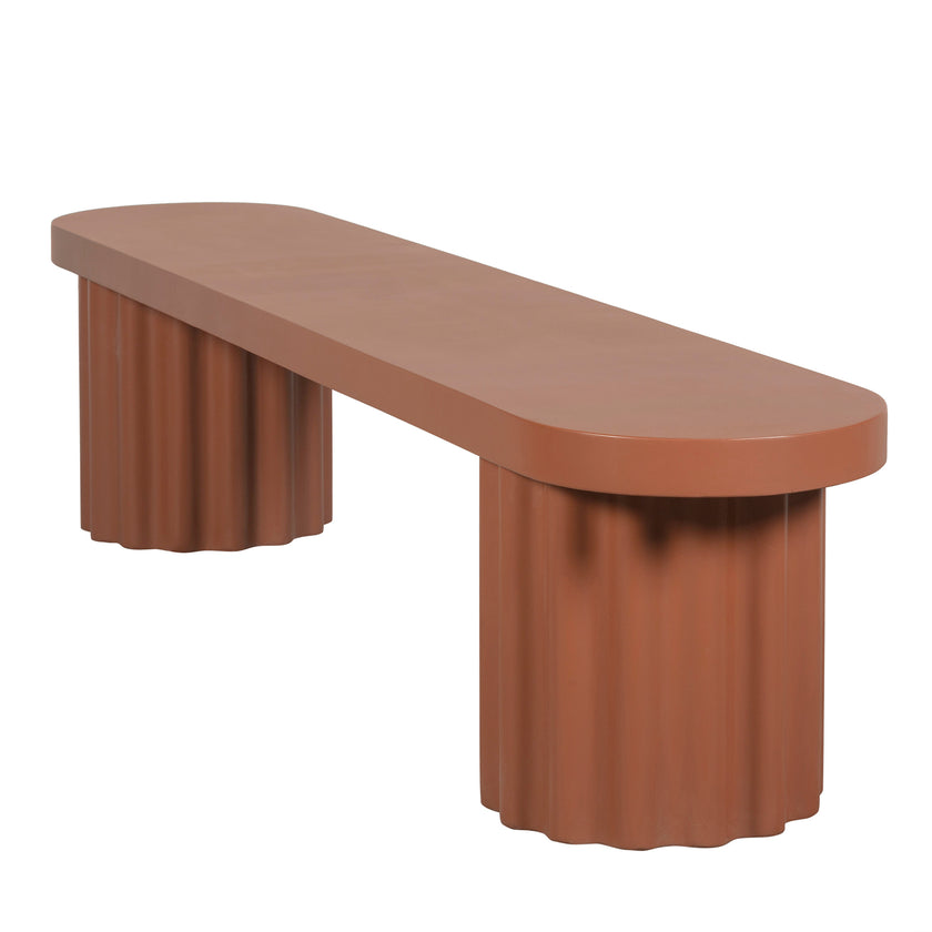 CDB12290-CO 2.1m Concrete Bench - Terracotta