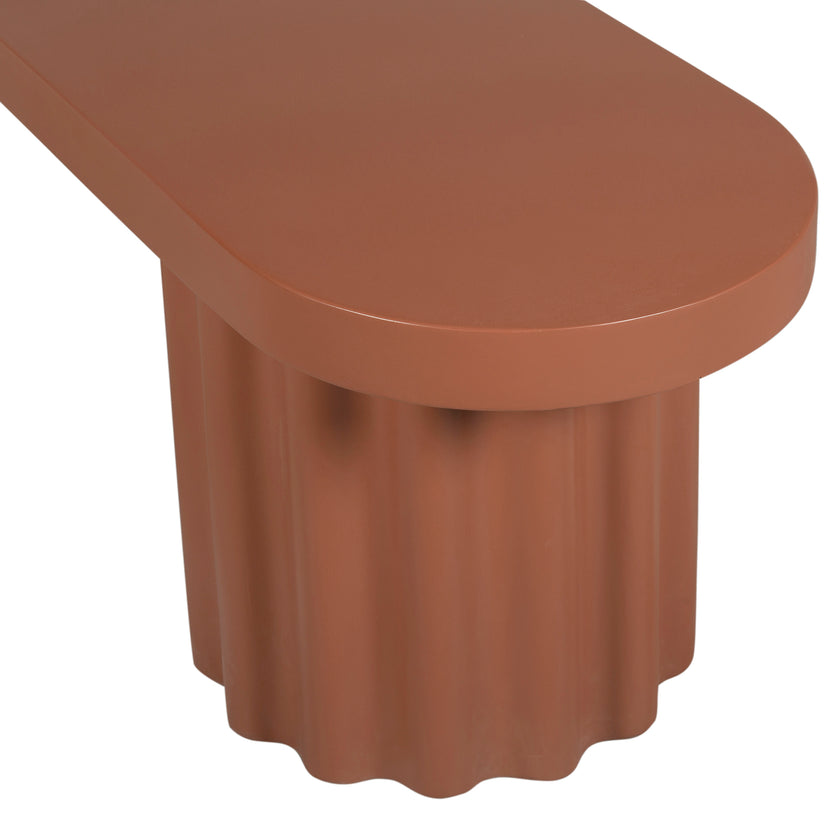 CDB12290-CO 2.1m Concrete Bench - Terracotta