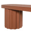 CDB12290-CO 2.1m Concrete Bench - Terracotta