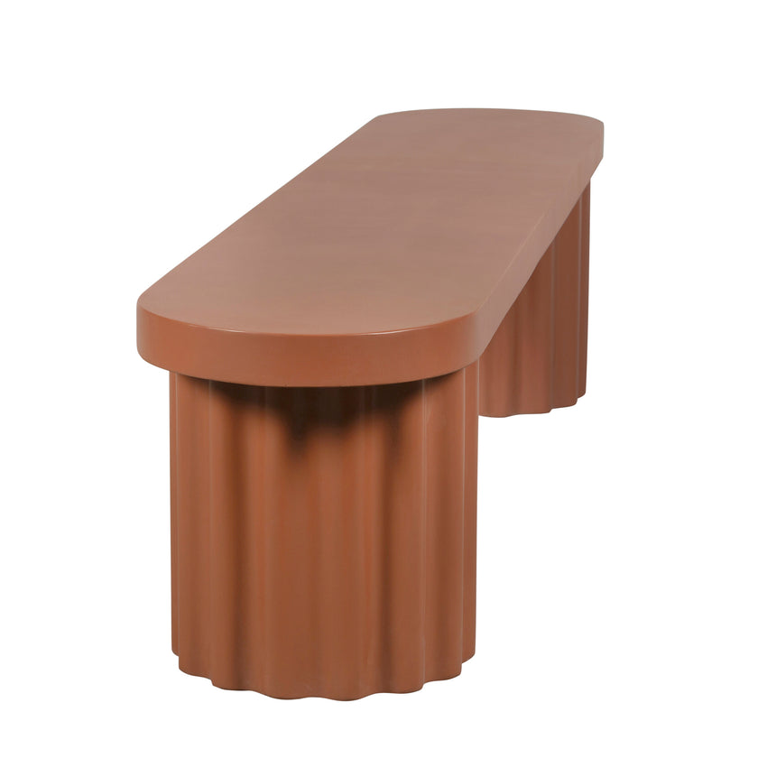 CDB12290-CO 2.1m Concrete Bench - Terracotta