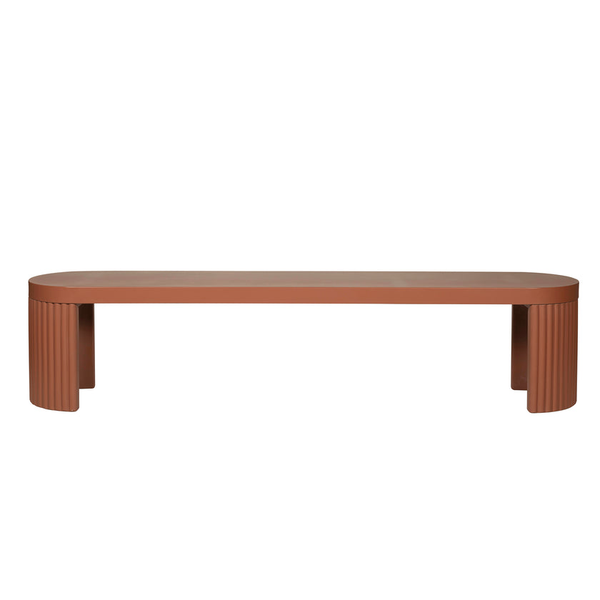 CDB12298-CO 2m Concrete Bench - Terracotta