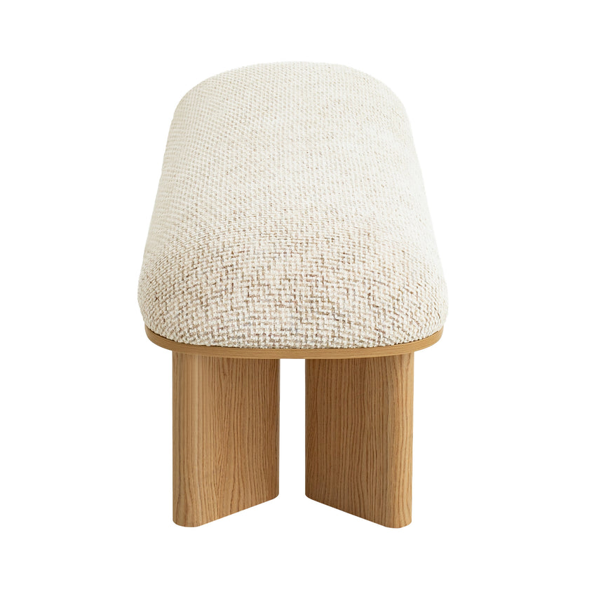 CDB12566-IG 1.5m Natural Bench - Honeycomb White