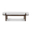 CDB8959-NI 1.6m Walnut Elm Bench - Natural Linen