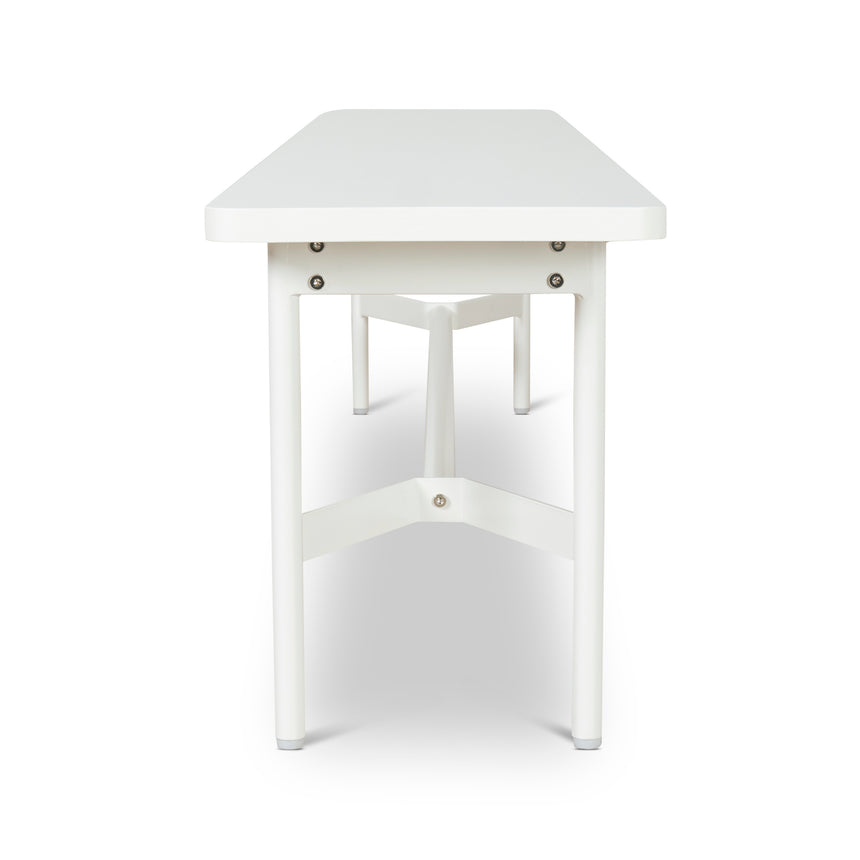 CDB8990-KD 1.8m Wooden Bench - Full White