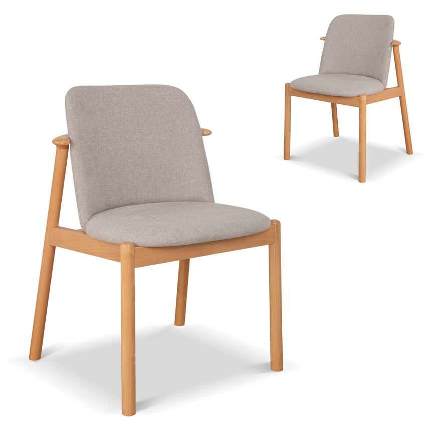 CDC10182-SD Natural Dining Chair - Beige (Set of 2)