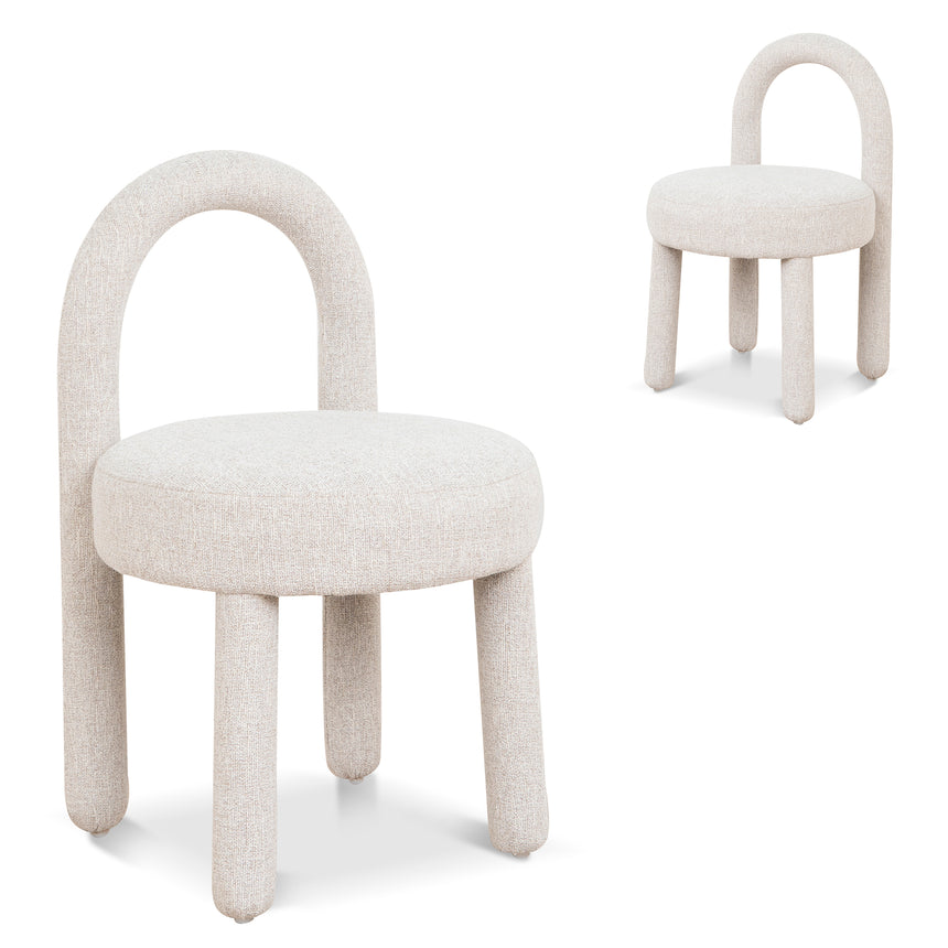 CDC10182-SD Natural Dining Chair - Beige (Set of 2)