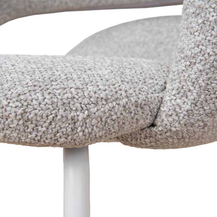 CDC10193-FH White Dining Chair - Clay Grey (Set of 2)
