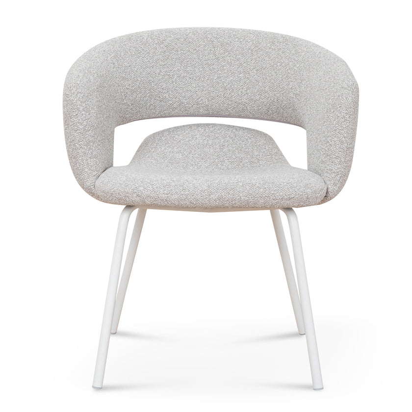 CDC10193-FH White Dining Chair - Clay Grey (Set of 2)