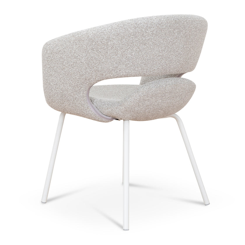 CDC10193-FH White Dining Chair - Clay Grey (Set of 2)