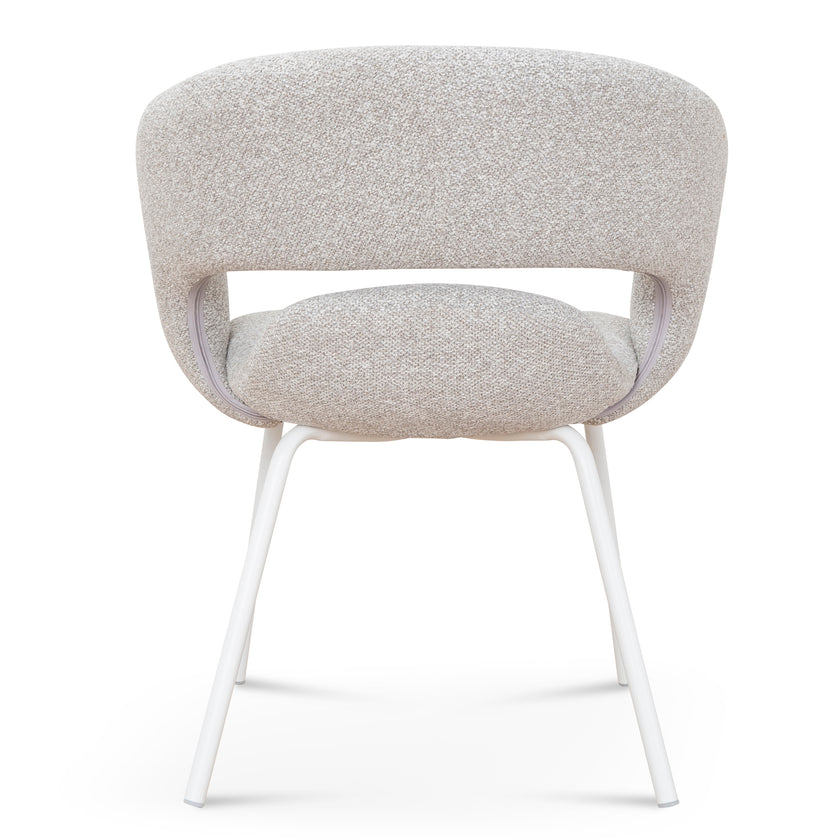 CDC10193-FH White Dining Chair - Clay Grey (Set of 2)