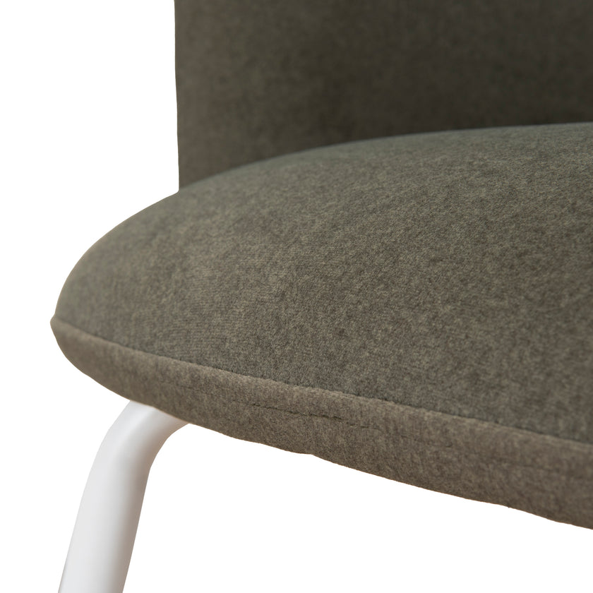 CDC10194-FH White Dining Chair - Dark Moss Green (Set of 2)