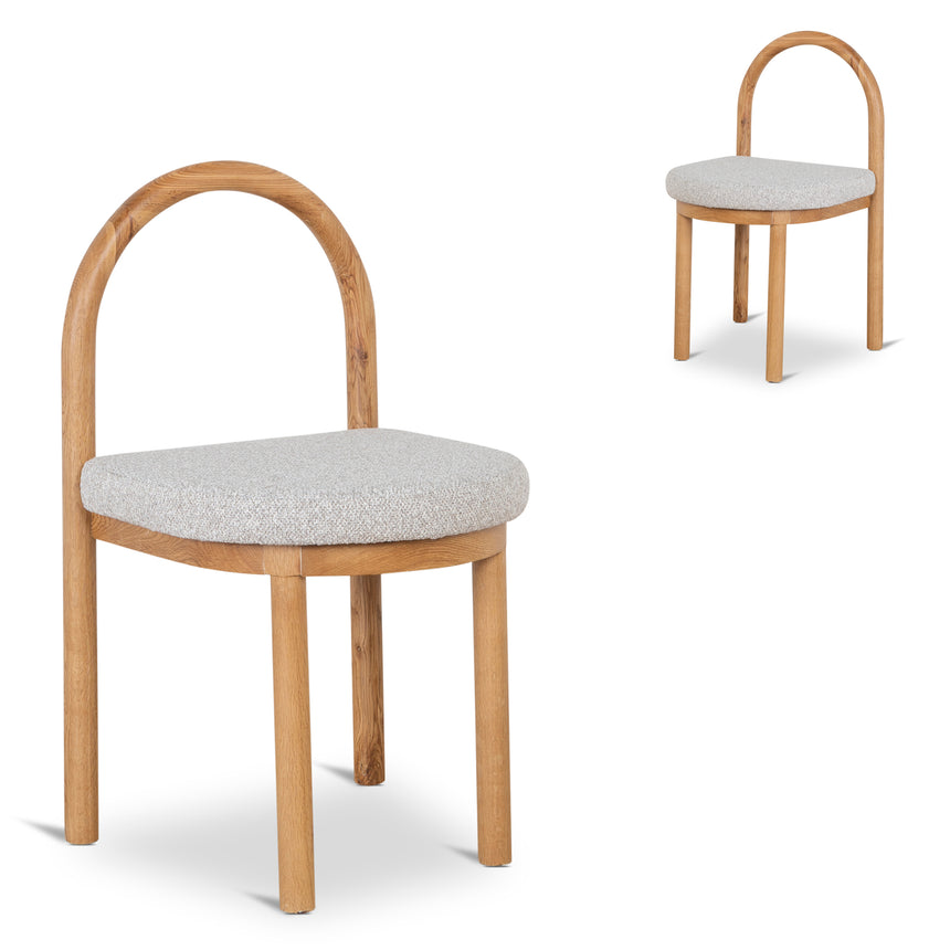 CDC10182-SD Natural Dining Chair - Beige (Set of 2)
