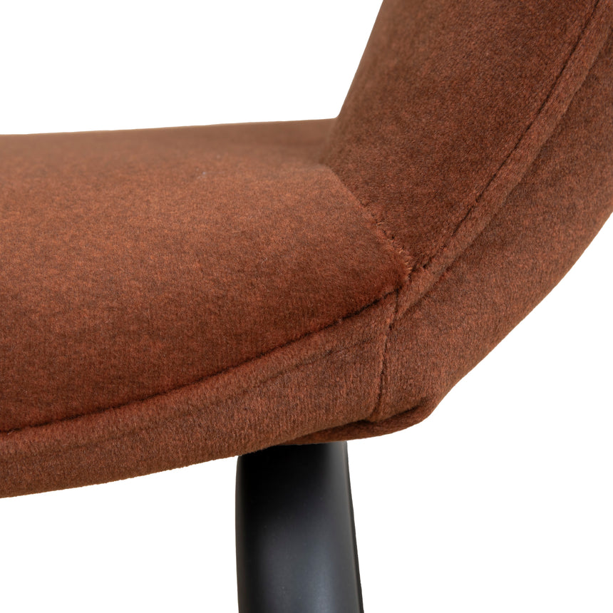 CDC10221-FH Black Dining Chair - Red Bronze Seat (Set of 2)