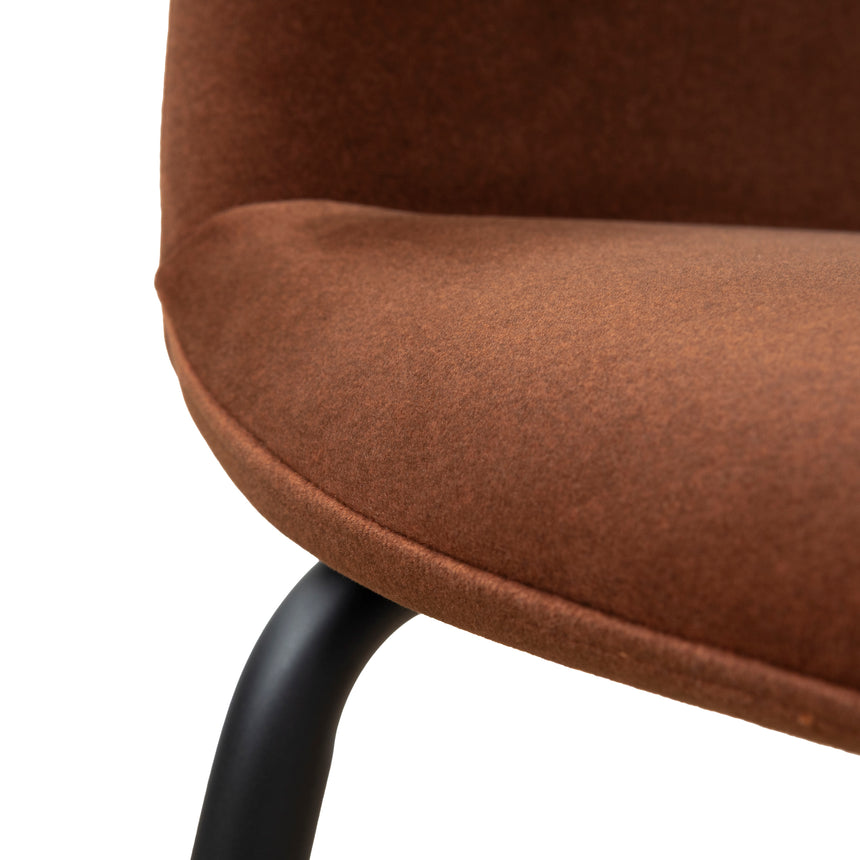 CDC10221-FH Black Dining Chair - Red Bronze Seat (Set of 2)
